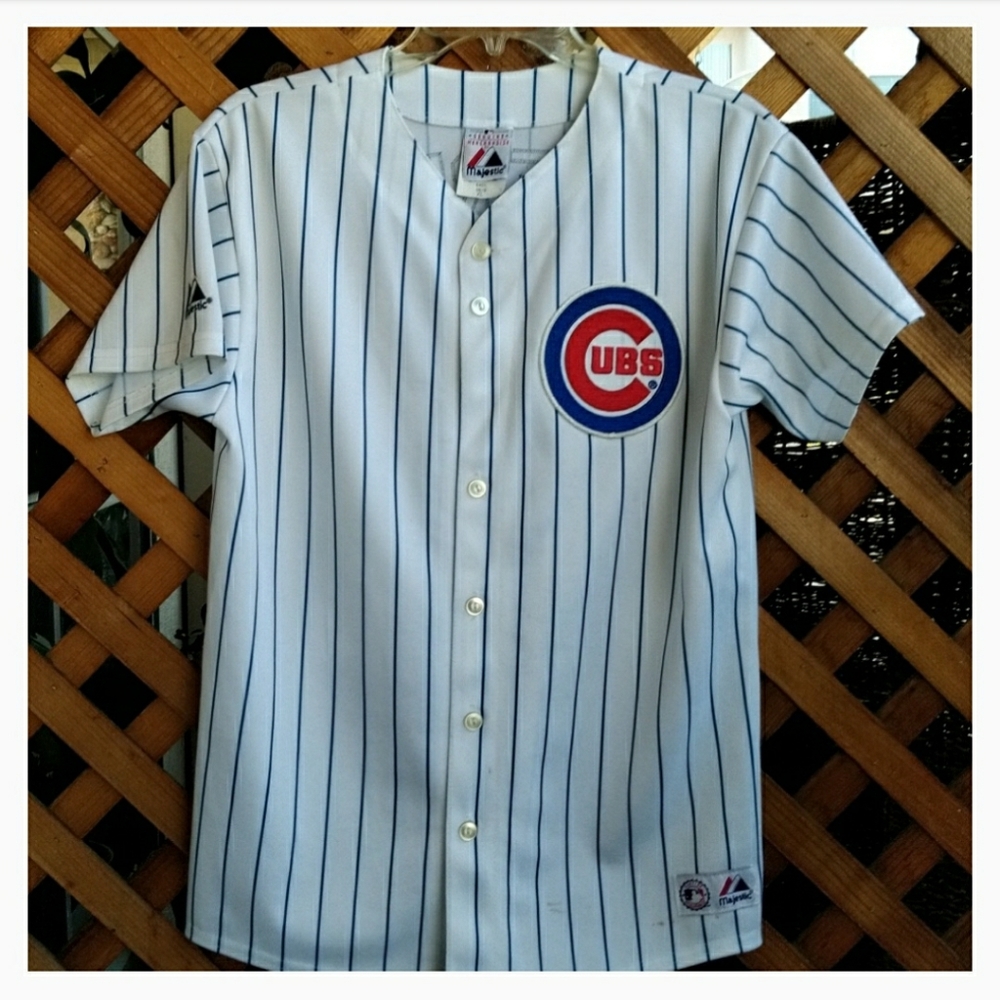 CUBS PINSTRIPE JERSEY by Majestic